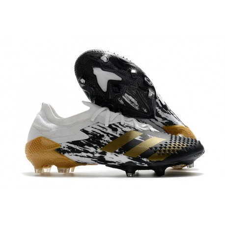 adidas Predator Mutator 20.1 Low Cut FG Blanco Dorado metalizado Negro