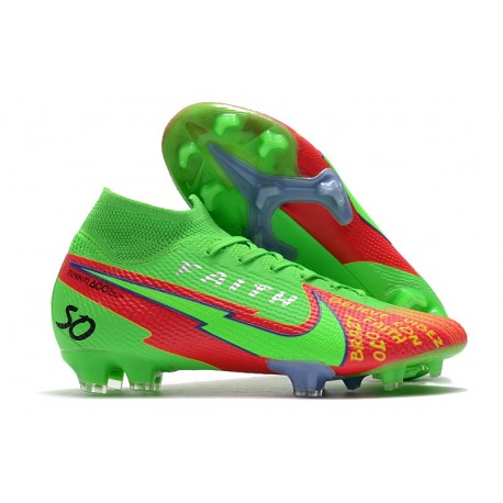 Nike Mercurial Superfly7 Elite DF FG Verde Rojo