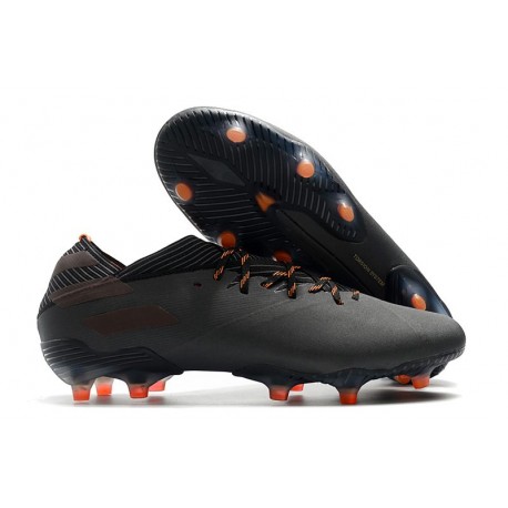 Zapatos de fútbol adidas Nemeziz 19.1 FG Negro Naranja Señal