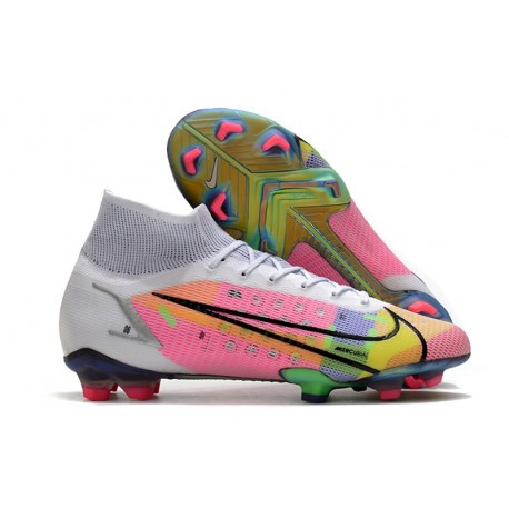 Botas de fútbol Nike Mercurial Superfly VIII Elite FG Blanco Rosa