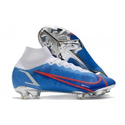 Botas de fútbol Nike Mercurial Superfly VIII Elite FG Azul Blanco Rojo