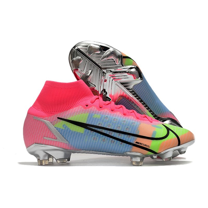 Botas fútbol Nike Mercurial Superfly VIII Elite FG Rojo Azul Amarillo