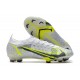 Nike Bota Mercurial Vapor 14 Elite FG Blanco Negro Metálico Plateado