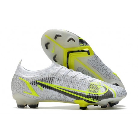 Nike Bota Mercurial Vapor 14 Elite FG Blanco Negro Metálico Plateado