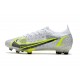 Nike Bota Mercurial Vapor 14 Elite FG Blanco Negro Metálico Plateado