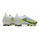 Nike Bota Mercurial Vapor 14 Elite FG Blanco Negro Metálico Plateado