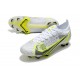 Nike Bota Mercurial Vapor 14 Elite FG Blanco Negro Metálico Plateado