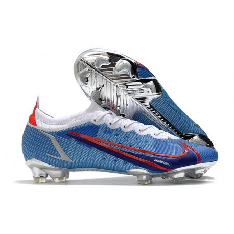 Nike Bota Mercurial Vapor 14 Elite FG Azul Plata Rojo