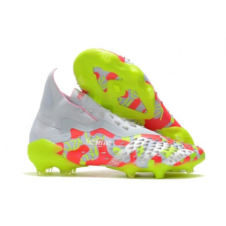Zapatillas adidas Predator Freak+ FG Blanco Rosa Amarillo