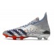 Zapatillas adidas Predator Freak+ FG Plateado Metálico Negro Escarlata