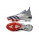 Zapatillas adidas Predator Freak+ FG Plateado Metálico Negro Escarlata