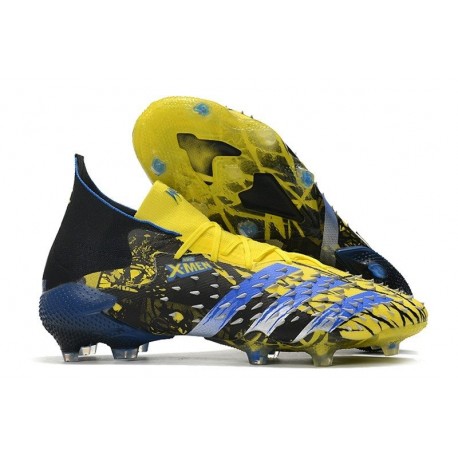 Bota adidas Predator Freak.1 FG X-Men Wolverine Amarillo Fluor Plateado Metálico Negro