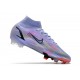 Nike Zapatillas Mercurial Superfly 8 Elite FG Mbappe Lila Claro Plateado Metalizado