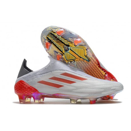 adidas X Speedflow+ FG Botas Blanco Hierro Metálico Rojo Solar