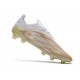 Adidas X Speedflow.1 Fg Blanco Negro Dorado Metalizado Jaspeado