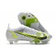 Nike Mercurial Vapor 14 Elite SG - Pro AC Blanco Negro Metálico Plateado