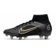 Nike Mercurial Superfly VIll Elite SG-PRO AC Negro Dorado Metalizado Plateado Metalizado