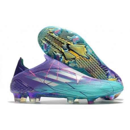 adidas X Speedflow+ FG Botas Morado Rush Plateado Metálico Menta Rush