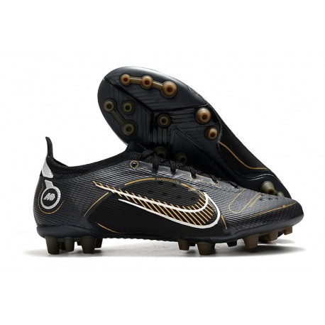 Nike Mercurial Vapor 14 Elite AG PRO Negro Dorado Plateado Metalizado