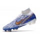 Bota Nike Air Zoom Mercurial Superfly 9 Elite FG Blanco Azul Rojo