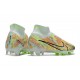 Bota Nike Air Zoom Mercurial Superfly 9 Elite FG Verde Azul Naranja