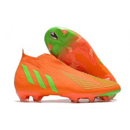 Zapatos de Fútbol adidas Predator Edge+ FG Rojo Team Solar Verde Negro