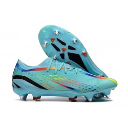 adidas Botas Futbol X Speedportal.1 SG Transparente Agua Rojo Azul