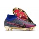 Bota Nike Air Zoom Mercurial Superfly 9 Elite FG Rosa Azul Violeta