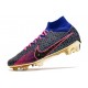 Bota Nike Air Zoom Mercurial Superfly 9 Elite FG Rosa Azul Violeta