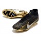 Bota Nike Air Zoom Mercurial Superfly 9 Elite FG Negro Metal Oro