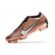 Nike Zoom Mercurial Vapor 15 Elite FG Mbappé Cobre Metálico Blanco Negro