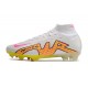 Nike Zoom Mercurial Superfly IX Elite FG Blanco Amarillo Rosa