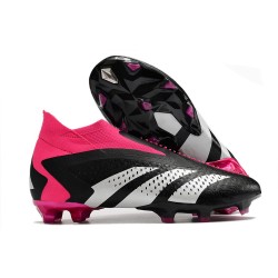 Botas de fútbol adidas Predator Accuracy+ FG Negro Blanco Rosa
