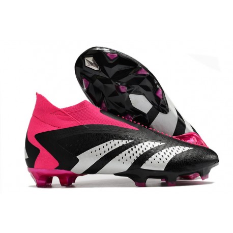 Botas de fútbol adidas Predator Accuracy+ FG Negro Blanco Rosa
