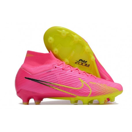 Nike Zoom Mercurial Superfly 9 Elite AG Rosa Amarillo