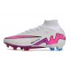 Nike Air Zoom Mercurial Superfly Ix Elite FG Blanco Rosa Azul
