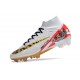 Nike Air Zoom Mercurial Superfly Ix Elite FG Blanco Rojo Oro