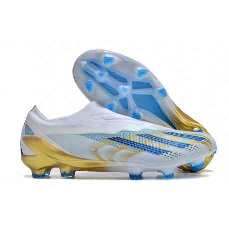 adidas Botas Futbol X Crazyfast.1 LL FG Blanco Azul Oro