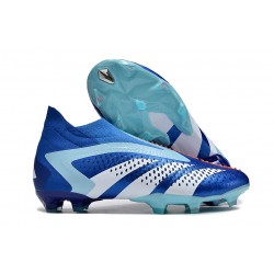 Botas de fútbol adidas Predator Accuracy+ FG Royal Vivo Blanco Azul Felicidad