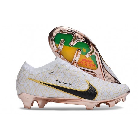 Tacos Nike Zoom Mercurial Vapor 15 Elite FG Blanco Oro Negro