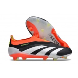 Zapatillas adidas Predator Elite Laceless FG Negro Blanco Rojo