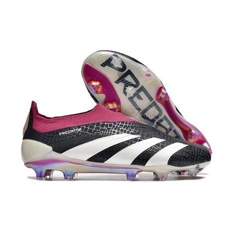 Zapatillas adidas Predator Elite Laceless FG Negro Blanco Violeta