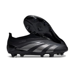 Zapatillas adidas Predator Elite Laceless FG Negro Carbón