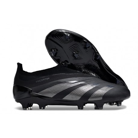 Zapatillas adidas Predator Elite Laceless FG Negro Carbón
