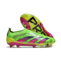 Zapatillas adidas Predator Elite Laceless FG Team Verde Solar Team Shock Amarillo Limón Lúcido