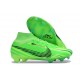 Nike Air Zoom Mercurial Superfly Ix Elite FG MDS 008 Verde Strike Negro