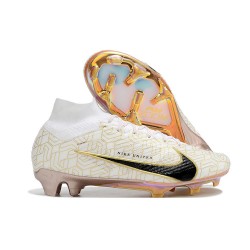Nike Air Zoom Mercurial Superfly Ix Elite FG Blanco Negro Oro