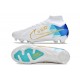 Nike Air Zoom Mercurial Superfly Ix Elite FG Blanco Azul Oro