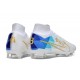 Nike Air Zoom Mercurial Superfly Ix Elite FG Blanco Azul Oro
