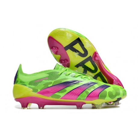 adidas Predator Elite L FG Team Verde Solar Team Shock Amarillo Limón Lúcido